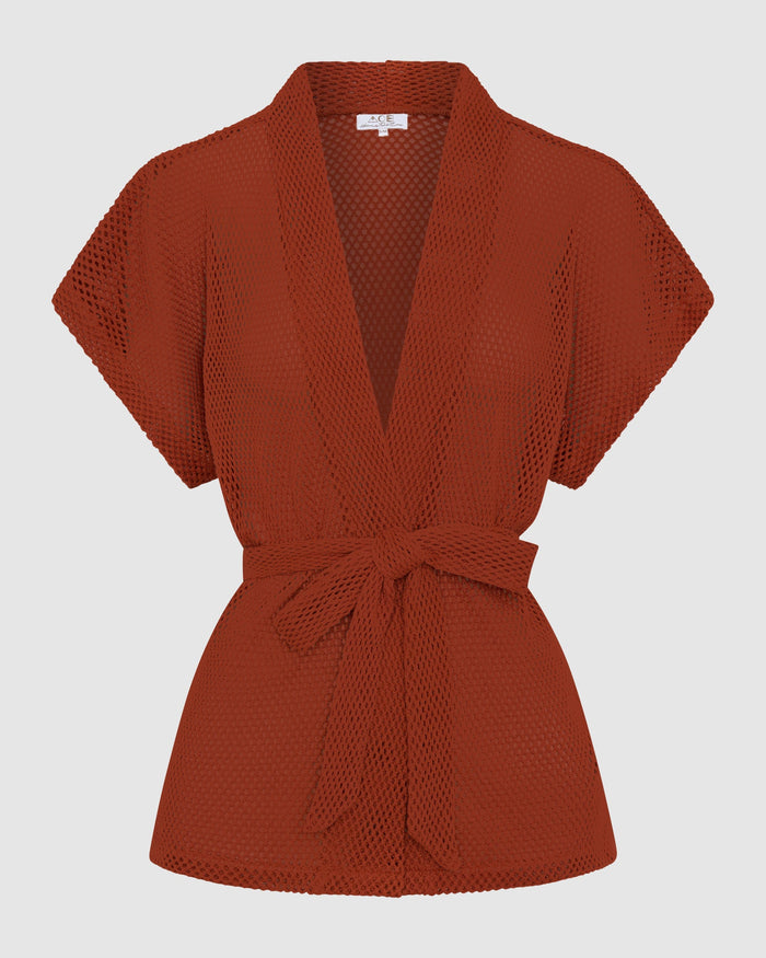 Sardinia Wrap Top - Apricot