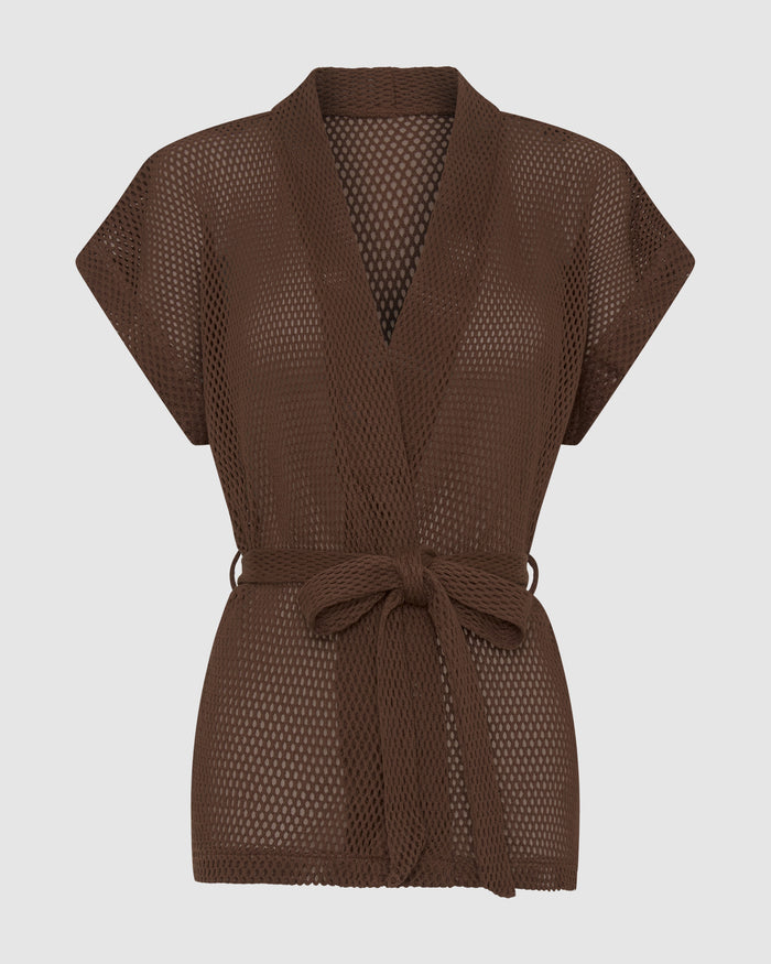 Sardinia Wrap Top - Chocolate