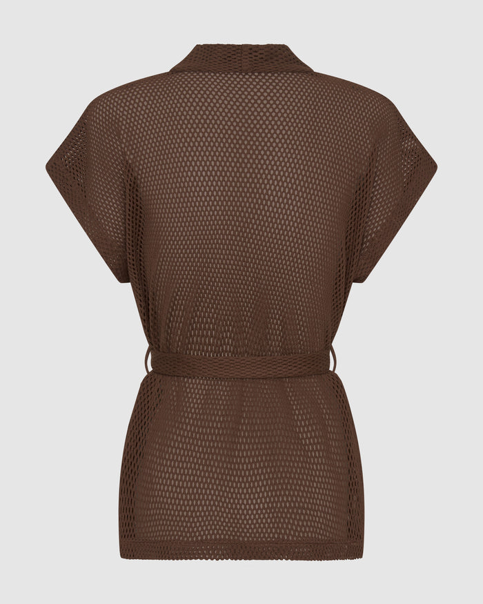 Sardinia Wrap Top - Chocolate