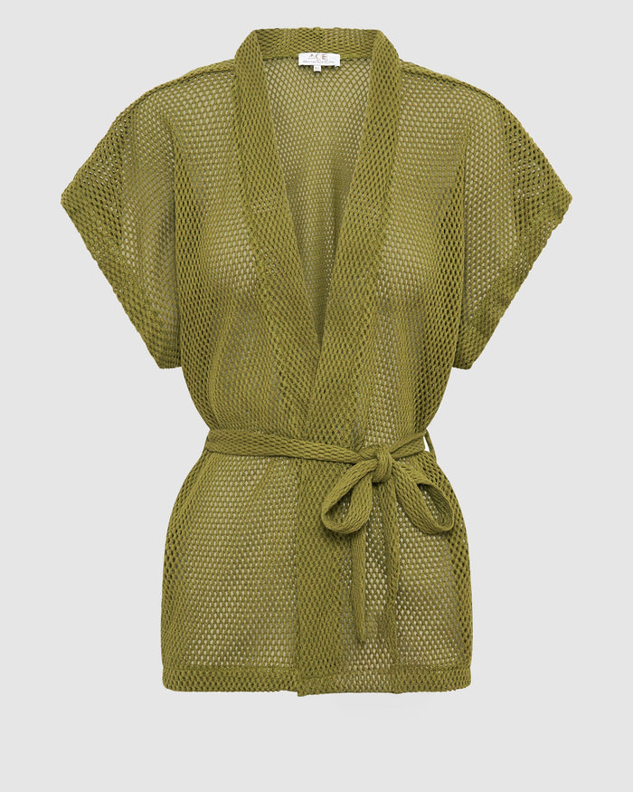 Sardinia Wrap Top - Pistachio