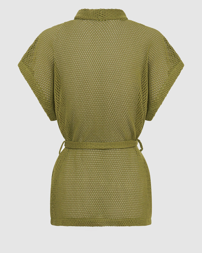 Sardinia Wrap Top - Pistachio