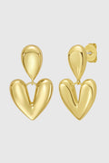 Sculptural Heart Drop Earrings