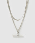 Shayla Necklace Stack - Silver