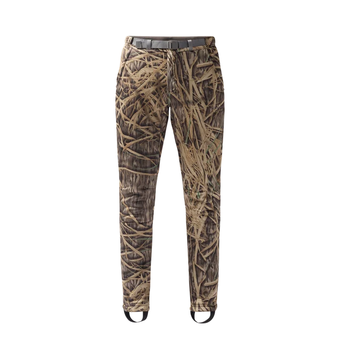Sherpa Fleece Wader Pant in Mossy Oak Original Shadow Grass, front view #mossy_oak_original_shadow_grass