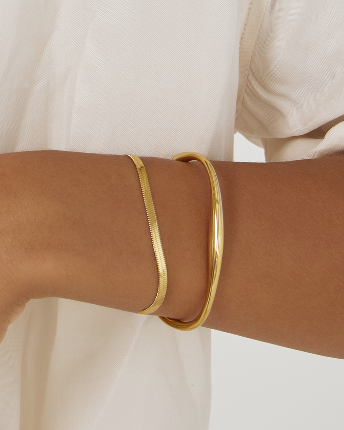 Signature Bracelet Stack - Gold