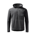 Sixty Series Check Fleece Half Zip with Hood in Gray, front view #gray