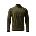 Sixty Series Check Fleece Half Zip in Olive, front view #olive