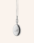 Slim Eve Sterling Silver Engraved Locket Necklace