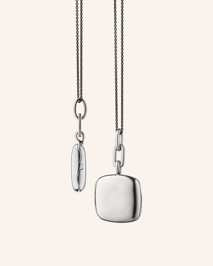 Slim "Viv" Sterling Silver Anniversary Locket Necklace