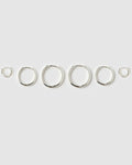 Smooth Hoop Earring Stack - Silver