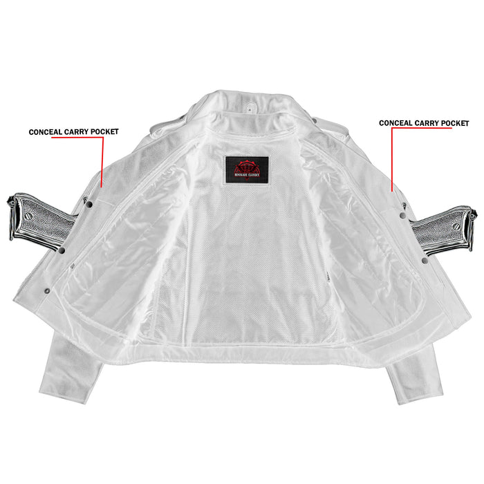 SpeedMoto Women's Leather Motorcycle Jacket