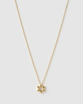 Star Of David Charm Gold Necklace