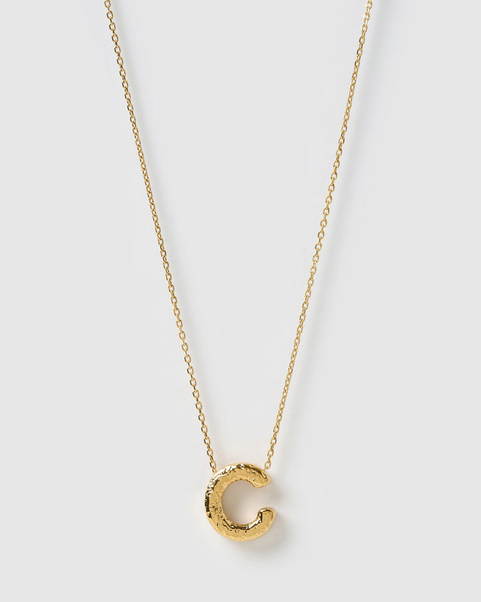 Statement Gold Letter Necklace