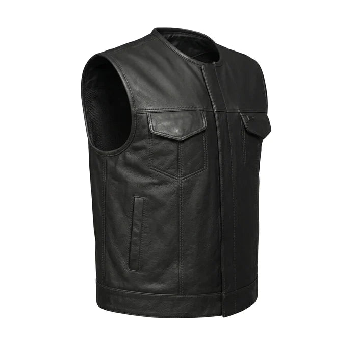 Steelhorse - Men's SOA Club Style Leather Motorcycle Vest