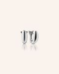 Sterling Silver Small Perseverance Huggie Earrings