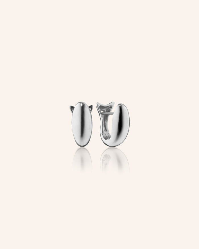 Sterling Silver Small Perseverance Huggie Earrings