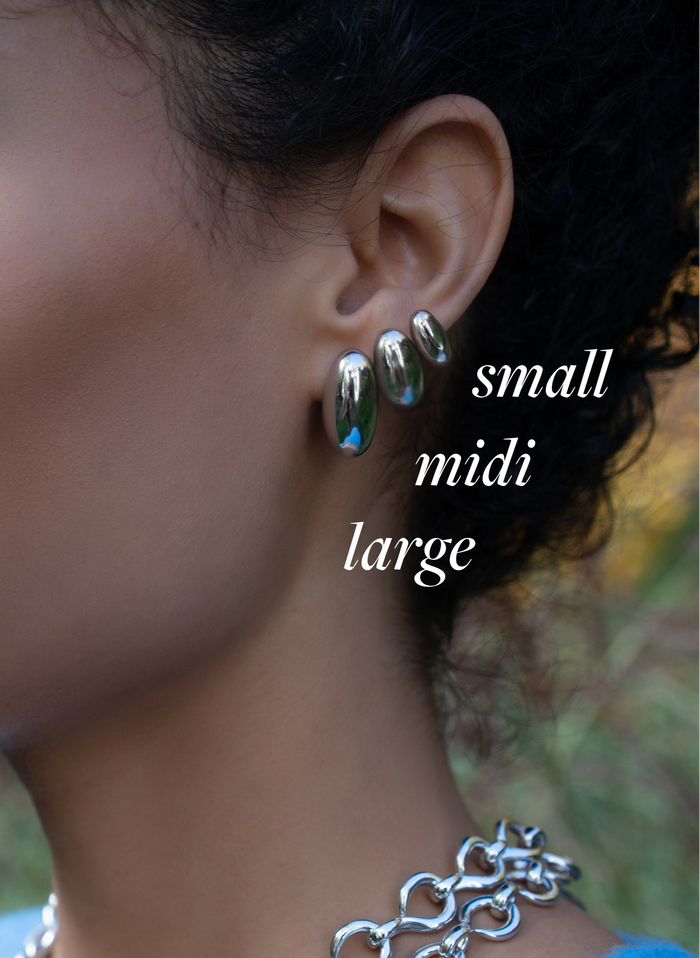 Sterling Silver Small Perseverance Huggie Earrings