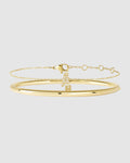 Stone Initial Bracelet Stack