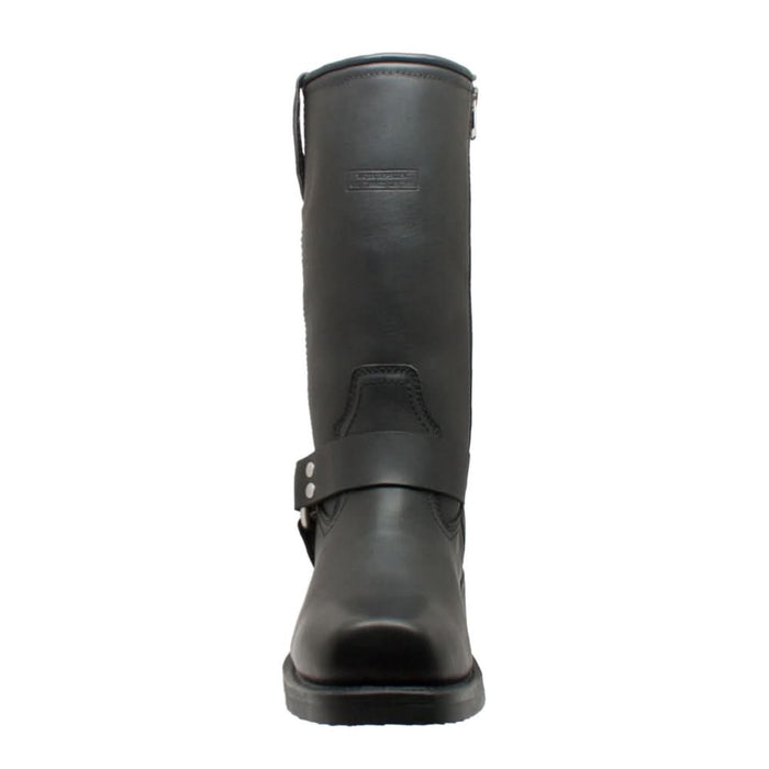 StormGuard Men's black Leather biker boots