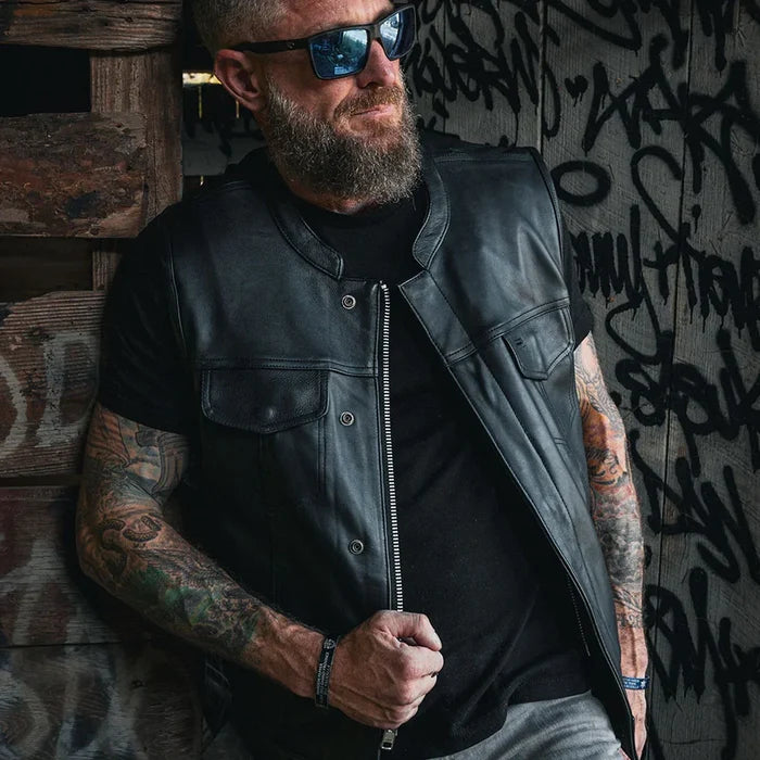 Sturgis - Men's SOA Club Style Leather Motorcycle Vest