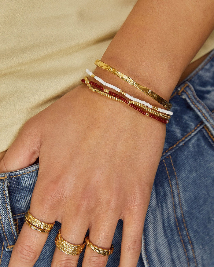 Sunny Bracelet Set - Burgundy