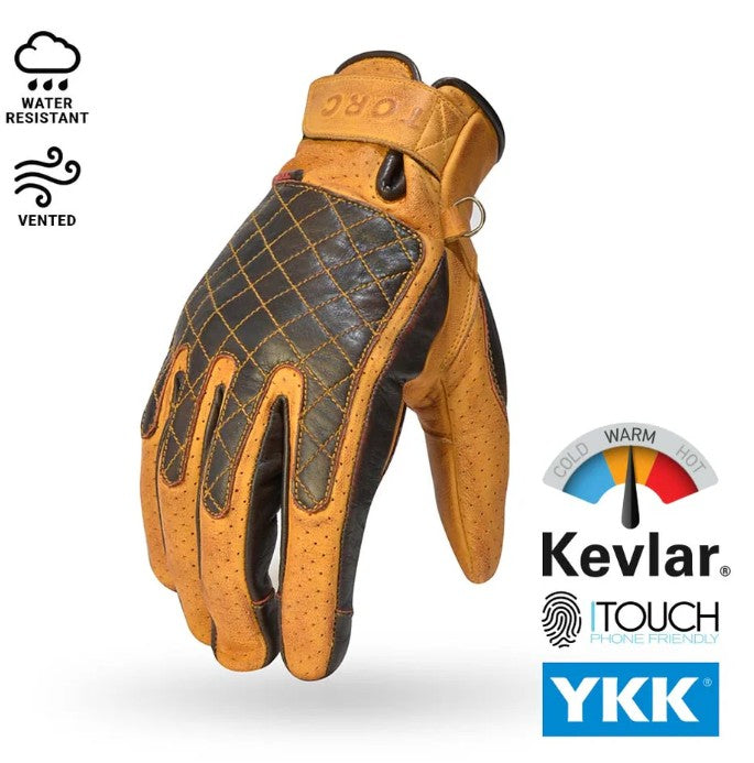 Sunset Leather Glove With Anti-Abrasion & Touch Sensitive