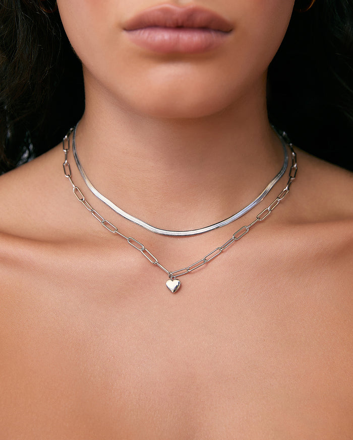 Sweetie Necklace Stack - Silver