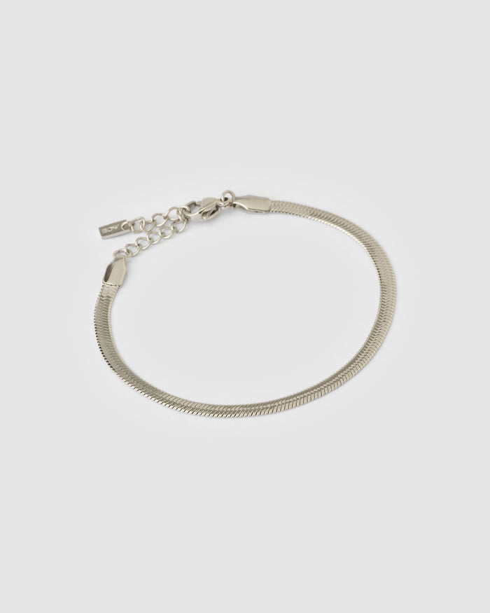 Sylvia Silver Snake Chain Bracelet