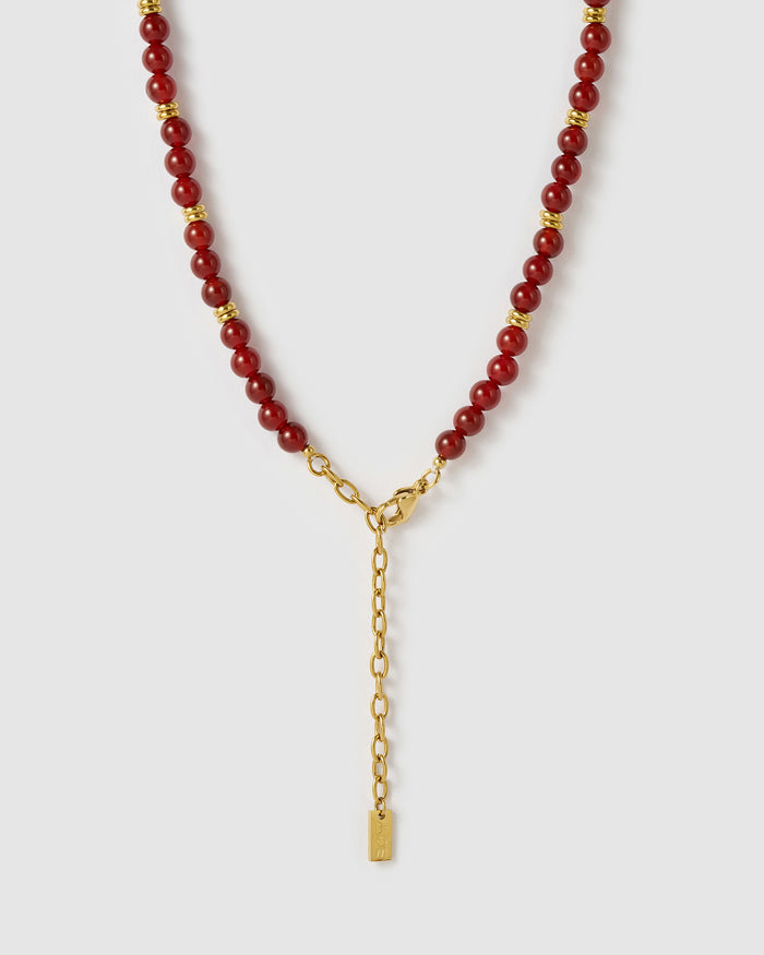 Tallulah Necklace - Red Agate