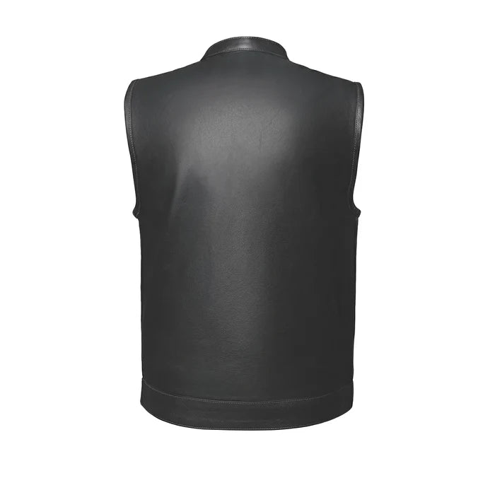 Texan - Men's Texas Flag Club Style Leather Motorcycle Vest