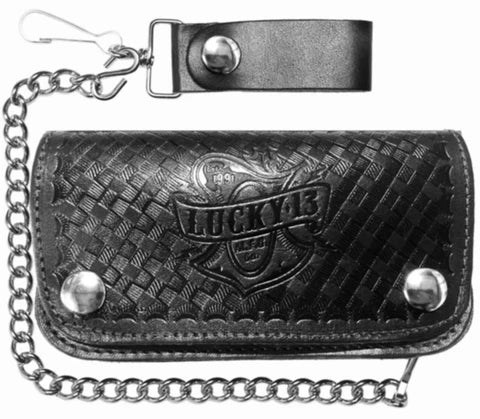 The OLD TIME Embossed Leather Wallet