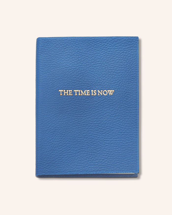 “The Time is Now” Leather Journal, Red