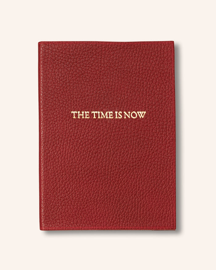 “The Time is Now” Leather Journal, Blue