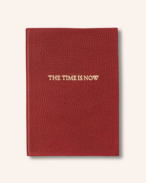 “The Time is Now” Leather Journal, Blue