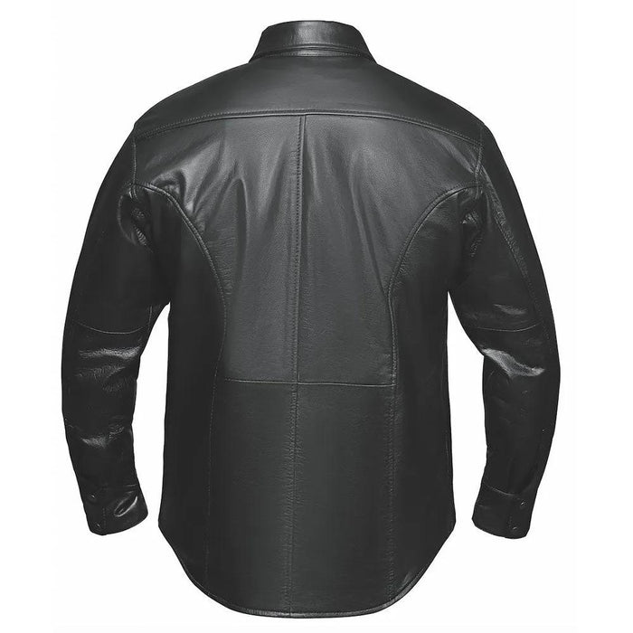 Titan - Men's Shirt style Premium Leather Biker Jacket