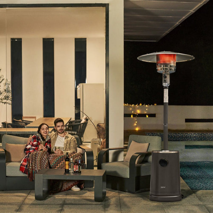 TORCH 50,000 BTU Outdoor Propane Patio Heater Mushroom Style Heater For Outdoor Living and Patio Heating East Oak Patio Heater Black Color Patio Gatherings