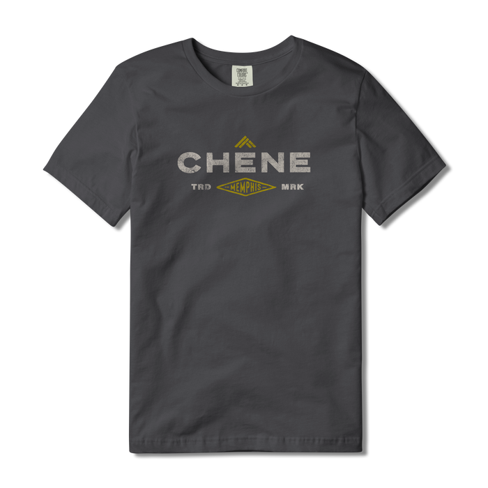 Trademark Tee S/S in Graphite, front view #graphite