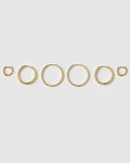 Triple Hoop Earring Stack - Gold