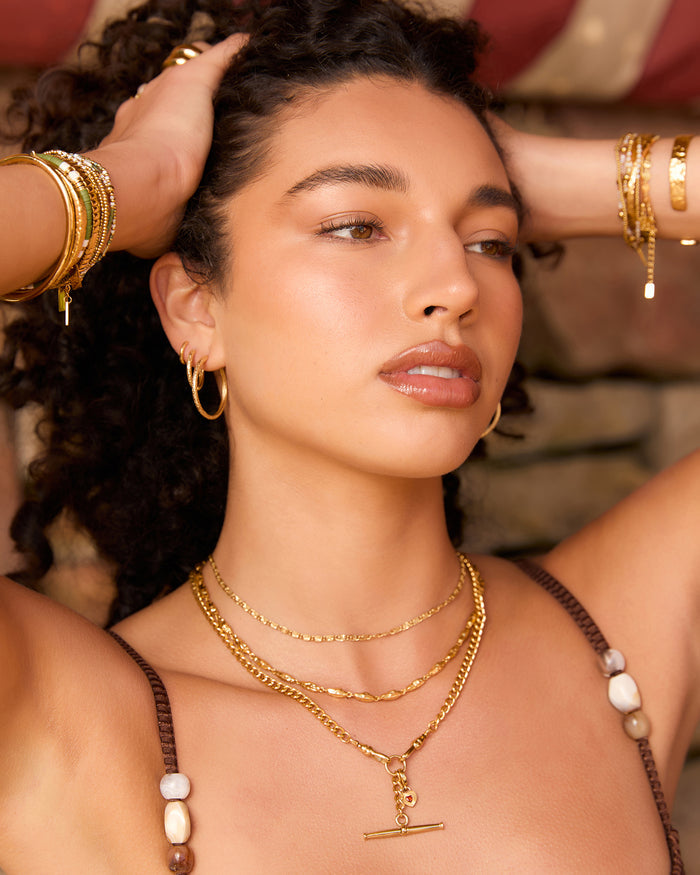 Triple Hoop Earring Stack - Gold