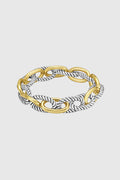 Two-Tone Twisted Link Bracelet