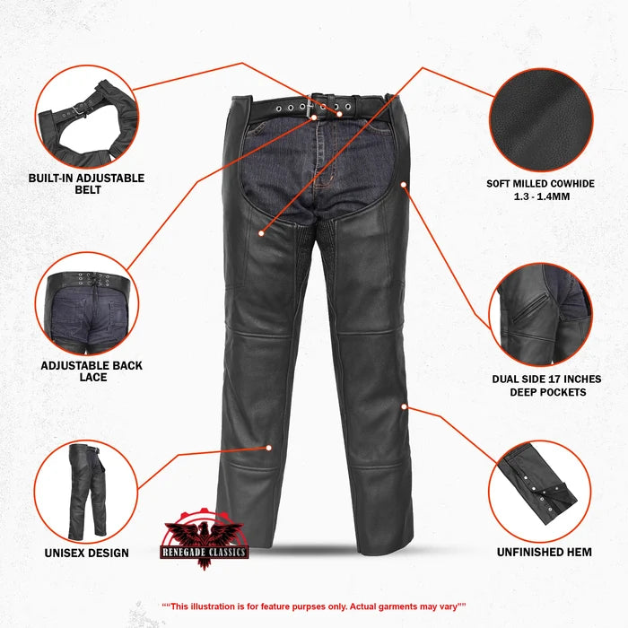 Unisex Deep Pocket Thermal Lined Chaps