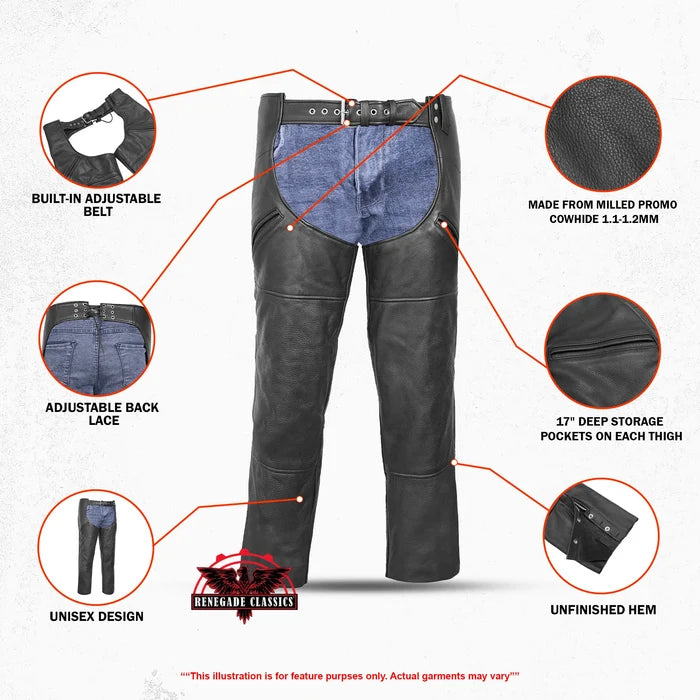 Unisex Economy Double Deep Pocket Chaps