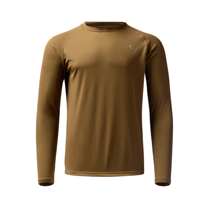 Vale 105 Synthetic Crew L/S in Field Khaki, front view #field_khaki