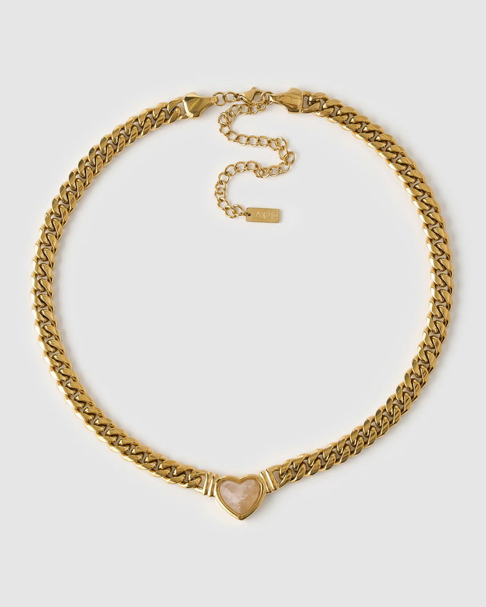 Valentine Necklace - Rose Quartz