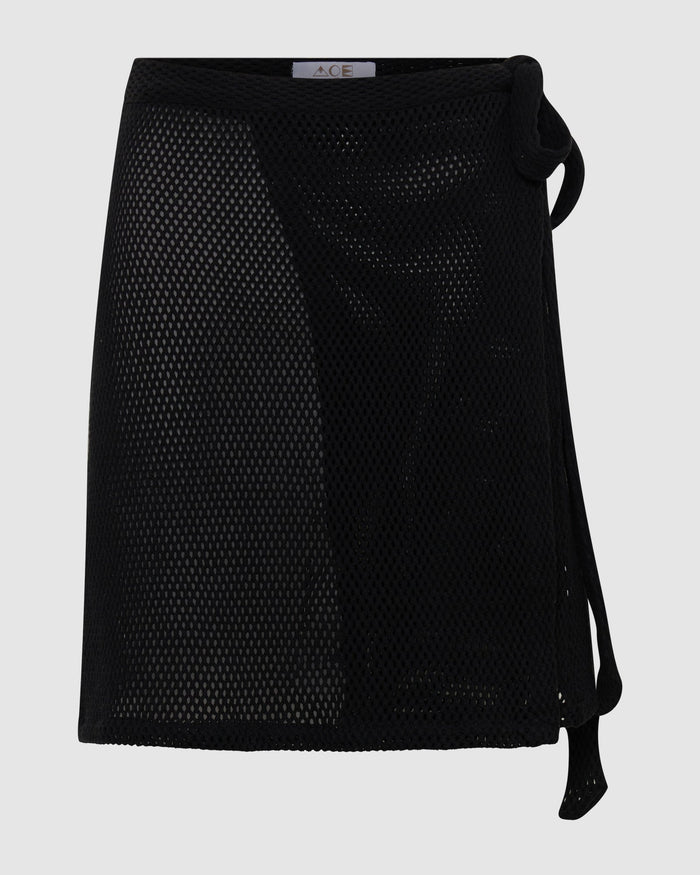 Verona Mini Wrap Skirt - Liquorice