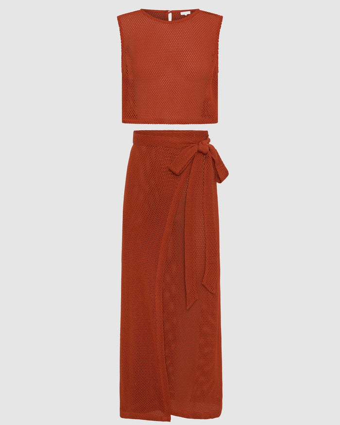 Verona Skirt Set - Apricot