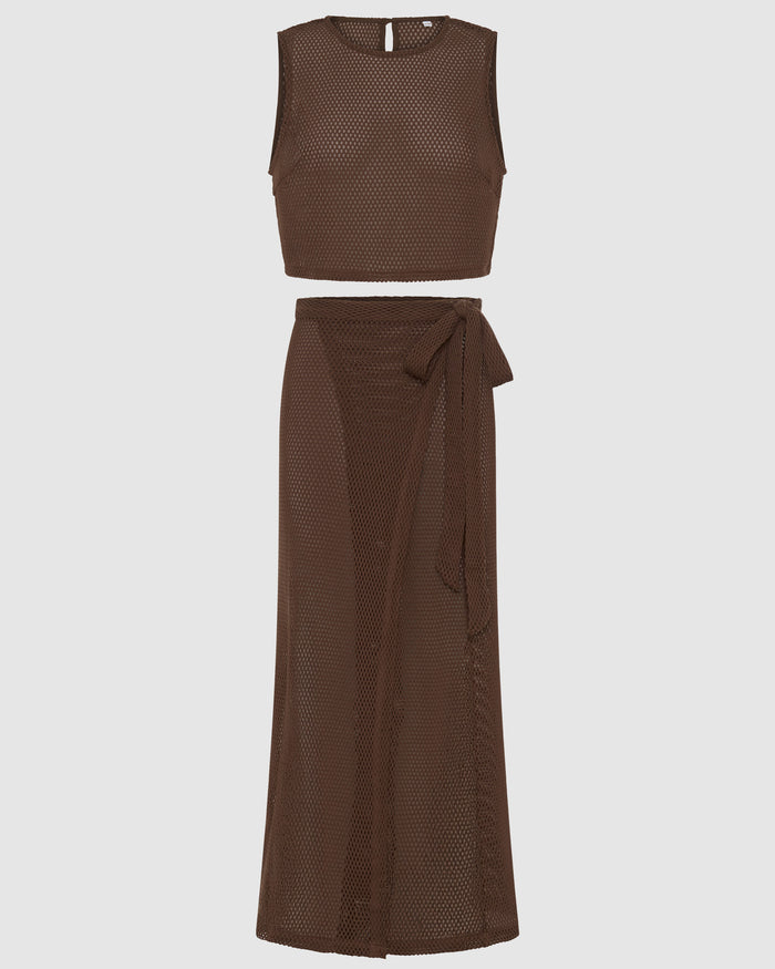 Verona Skirt Set - Chocolate