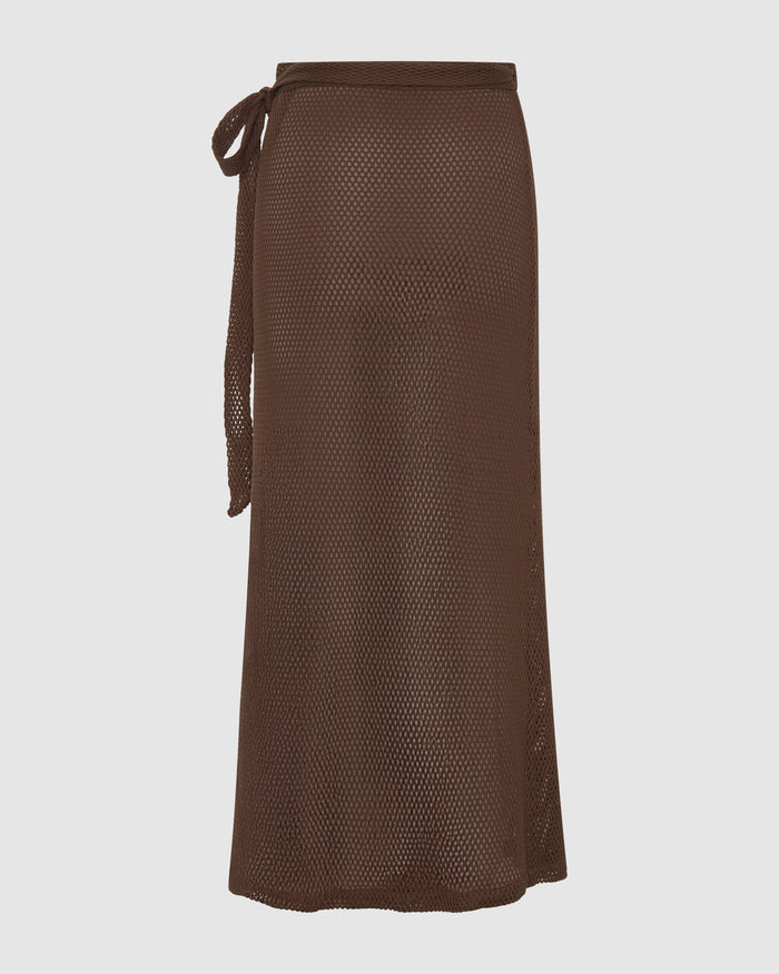 Verona Wrap Skirt - Chocolate