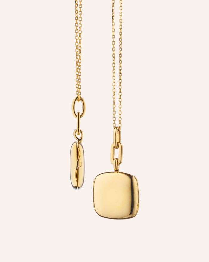 Slim Viv Gold Locket Necklace