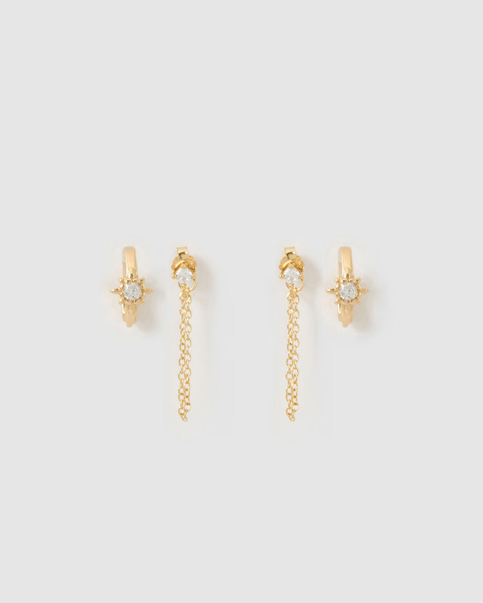Vivia Earring Stack - Gold